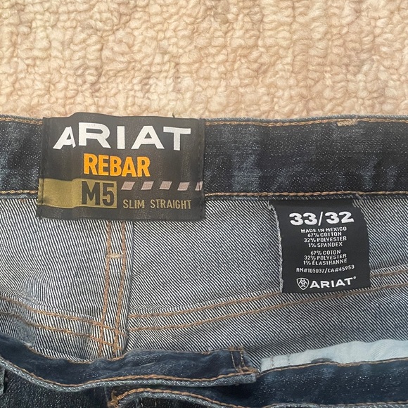 Ariat Rebar M5 Slim Straight Jeans - 33/32 - Picture 2 of 4